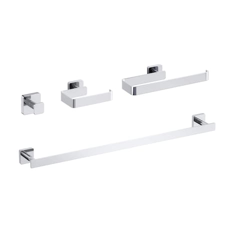 Kibi Blaze 4 Piece Bathroom Hardware Set C-KBA16-4CH